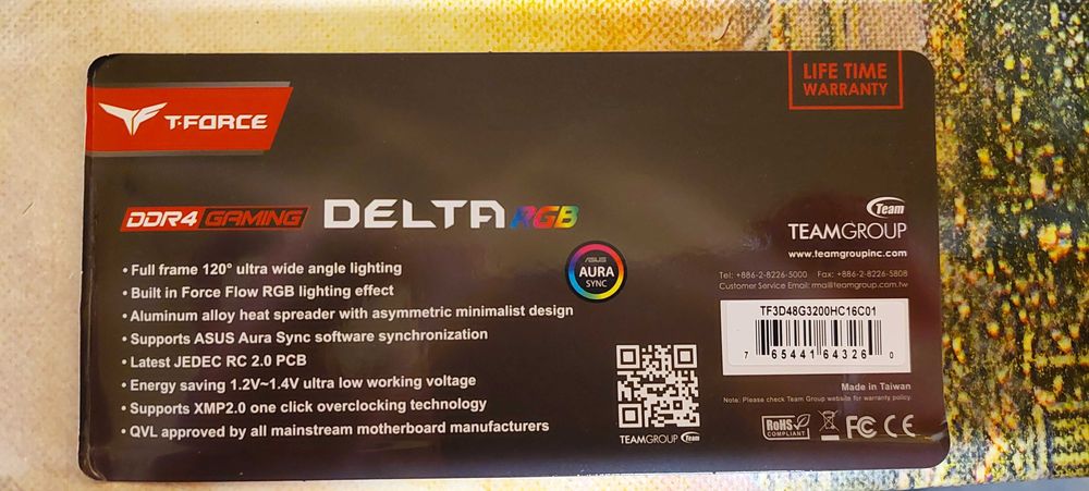 Рам памет T Force Delta RGB 2 х 8GB DDR4 3200MHz