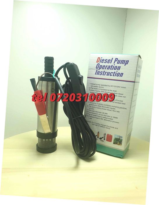 Reducere Pompa Electrica Submersibila 12v Motorina  Apa  Ulei Si Li