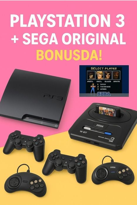 PlayStation 3 (500GB) — (Bonus: Sega Mega Drive 2 o‘yin pristavkasi)