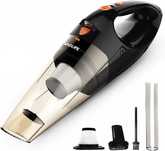 Aspirator portabil VacLife, mini, fara fir, negru cu portocaliu
