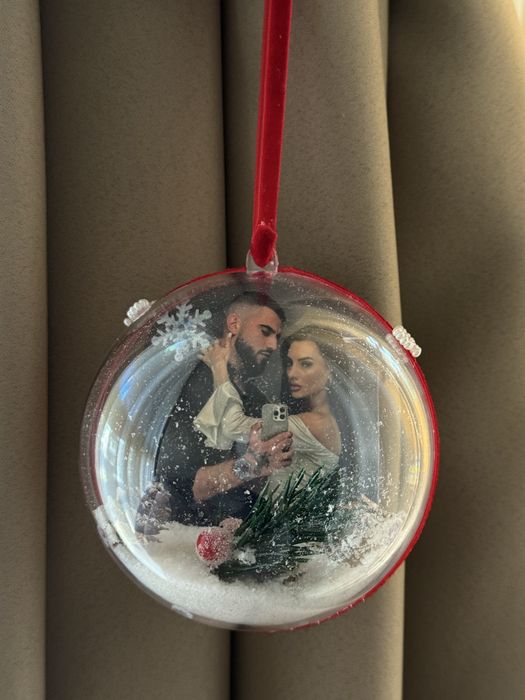 Коледни топки с ваша снимка! Различни низайни