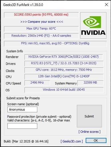 PC 12400f rtx3060 32gb ddr4