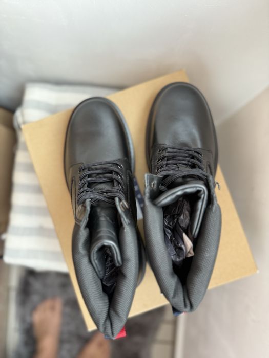 Tommy Jeans Lace Up ghete din piele neagra marimea 42 noi originale