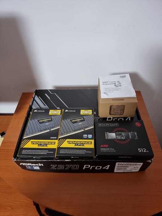 Kit Placa Baza Asrock Z370 Pro4+Procesor intel I9 9900+32 gb