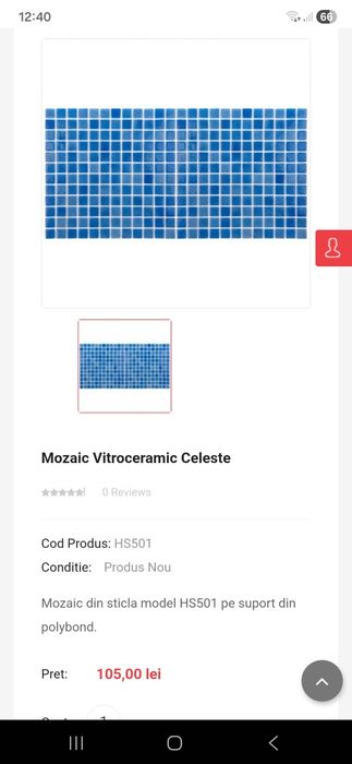 Vand mozaic vitroceramic