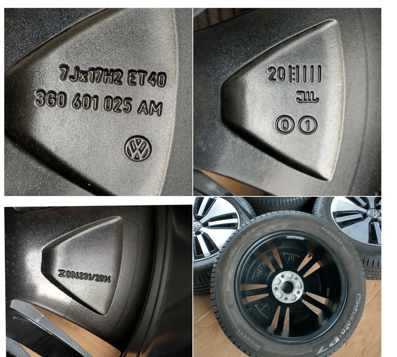 Jante 17  VW Passat B8 B7 R17  model Montpelier - Impecabile