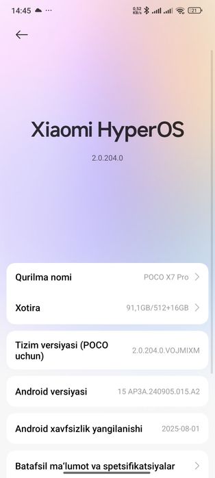 Pocox7pro 16ga 512