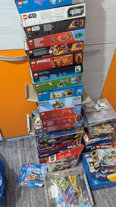 Colecție lego 63 seturi Star Wars Ninjago city minecraft Batman Marvel