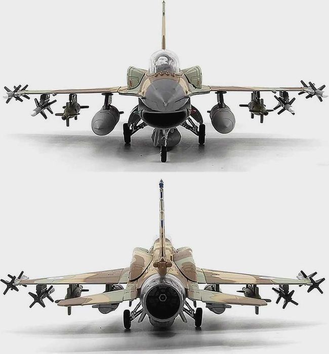 Macheta avion metalica Lockheed Martin F-16I Block 62+ scara 1:72 22cm