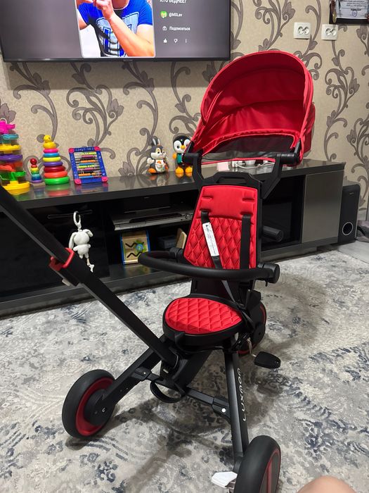 Велоколяска  LUXMOM 368 в отличном состоянии