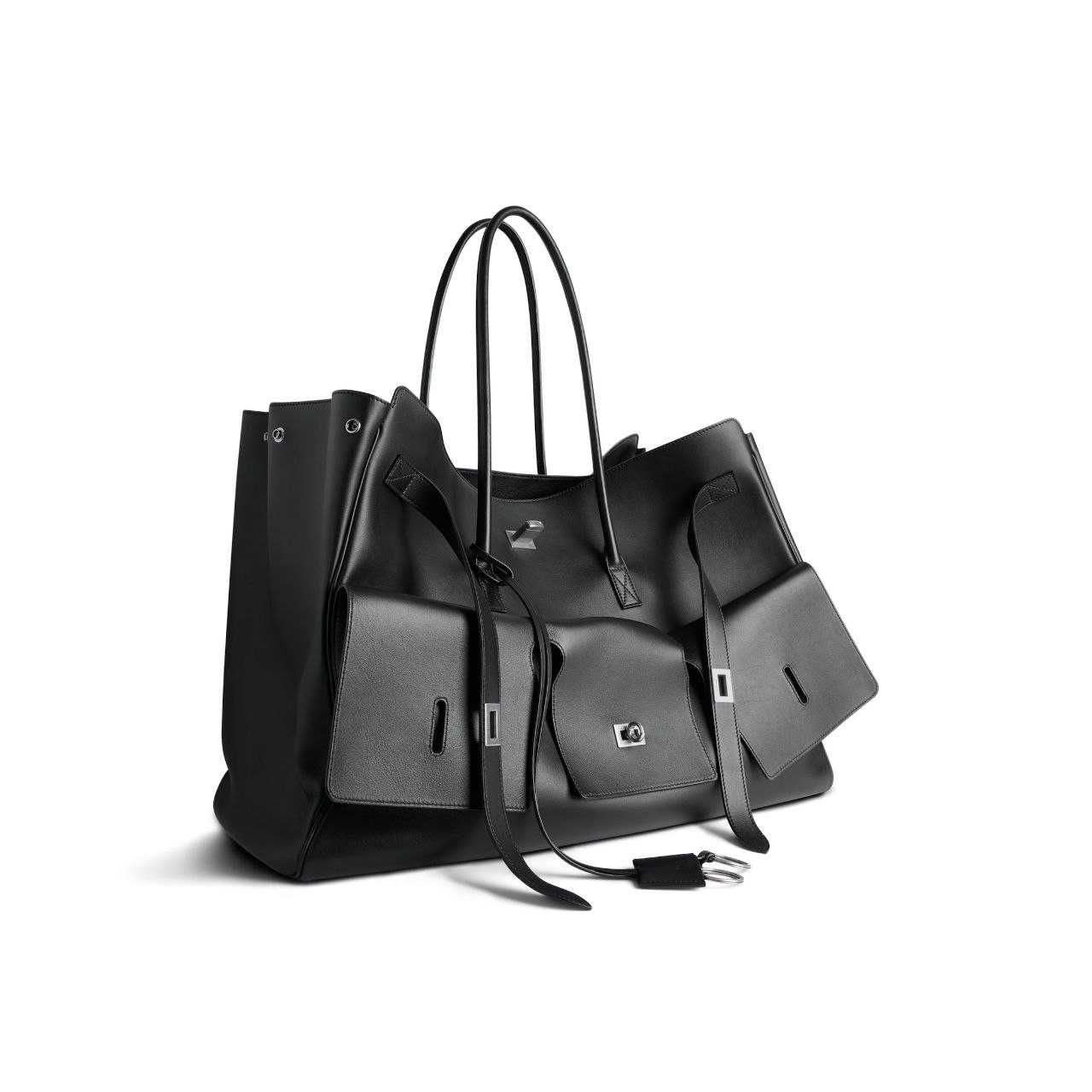 Дамска Чанта Balenciaga 100% Bel Air Carry All Bag Medium in Black