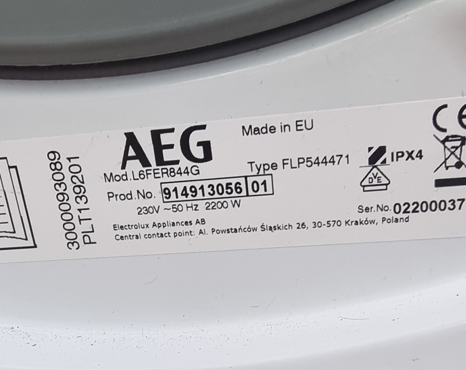 Пералня AEG 6000 series за части