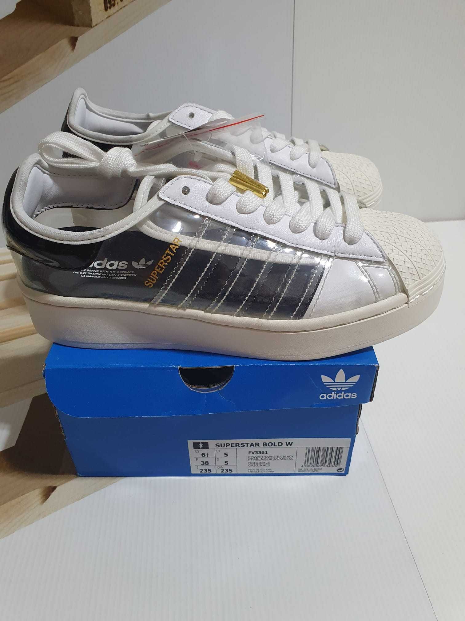 Adidas Superstar FV3361 transparent masura 37 1/3 si 38 originali noi