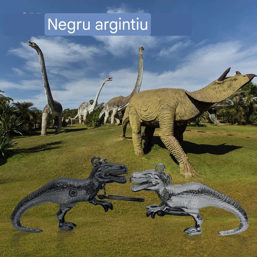 Set două Brelocuri Dinozauri din metal Livrare Gratuită