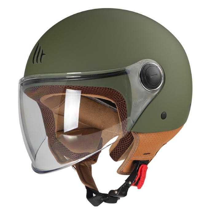 Скутер Мото Каска MT Street Solid Matt Green,размер М 57-58,NEW
