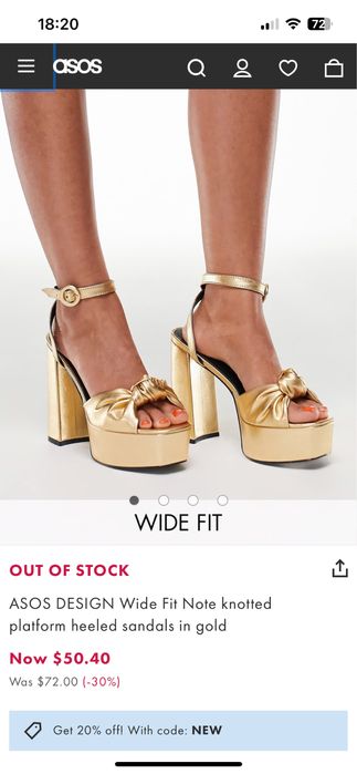 Златни токчета Asos