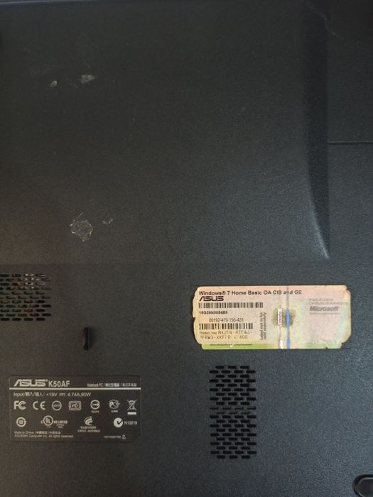 Ноутбук Asus k50af Ишламайди Запчастга