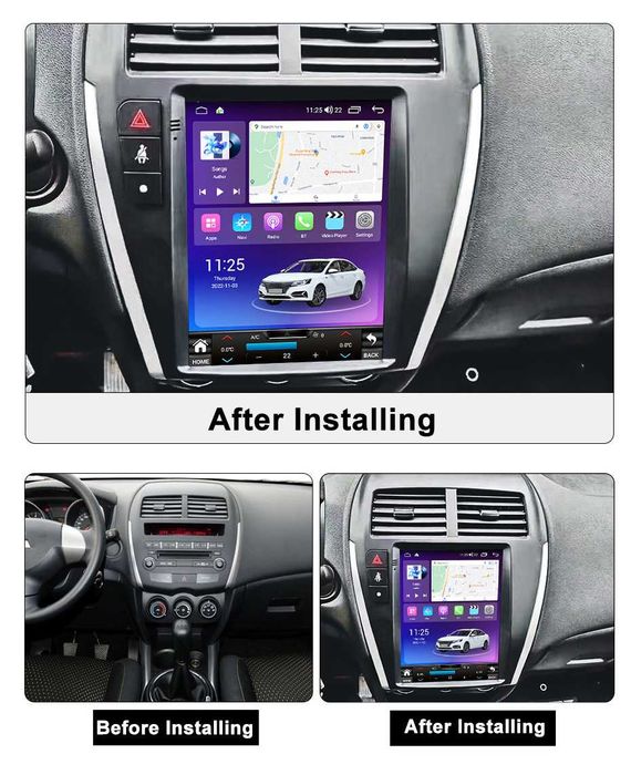 Navigatie Android Mitsubishi ASX 2010 TESLA 1/6 Gb Ram Waze Carplay