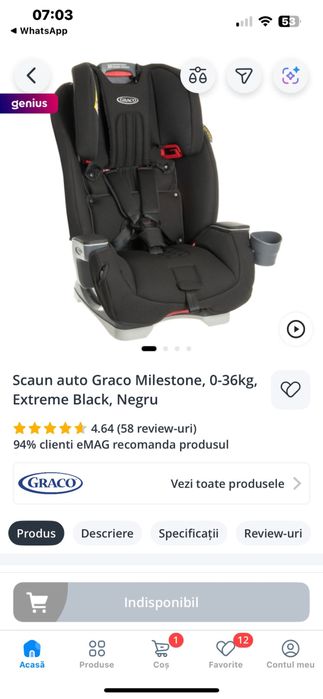 scaun auto stare ffff buna