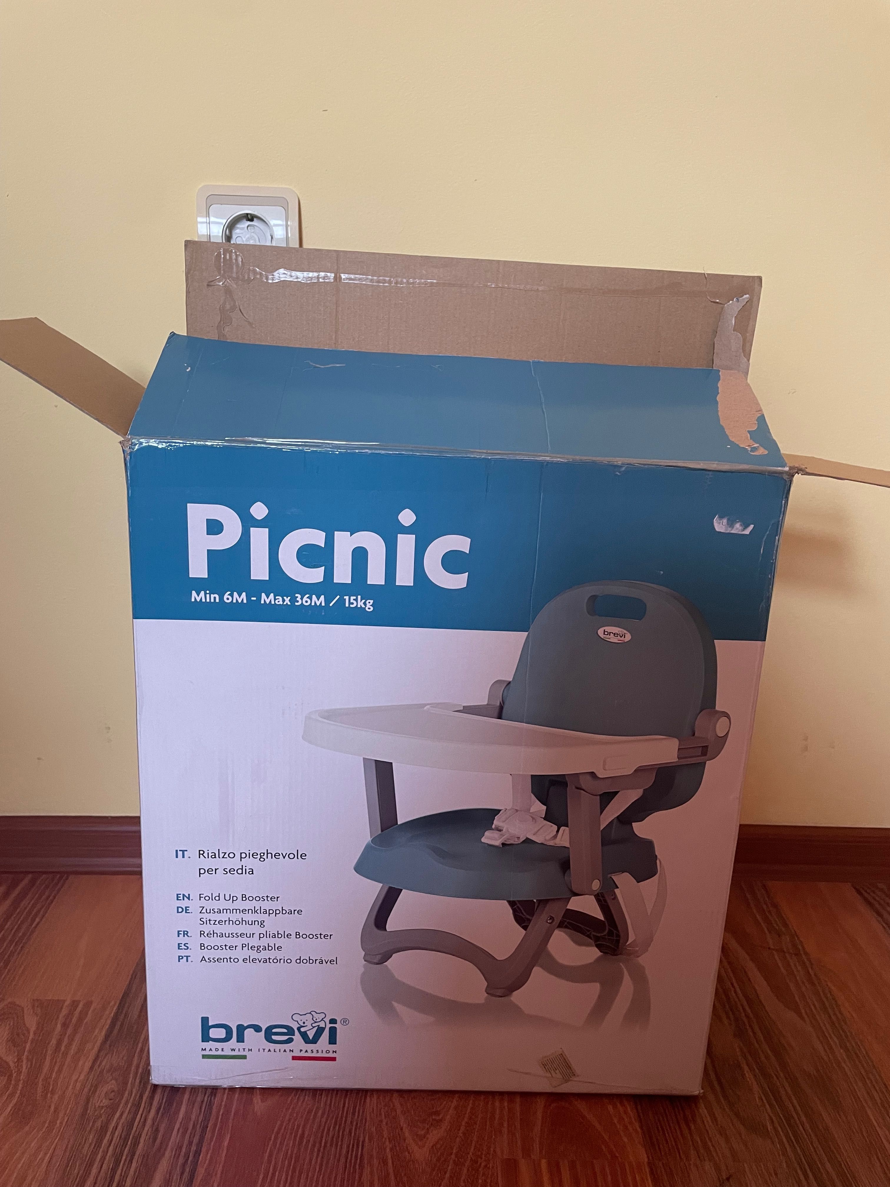 Ново Brevi Picnic сгъваемо/повдигащо столче за хранене 6-36 м.