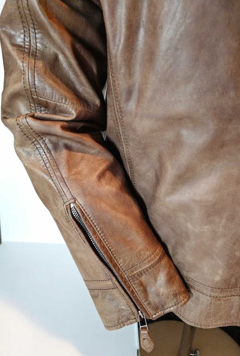 BOSS HUGO BOSS - Мъжко кожено яке от естествена кожа