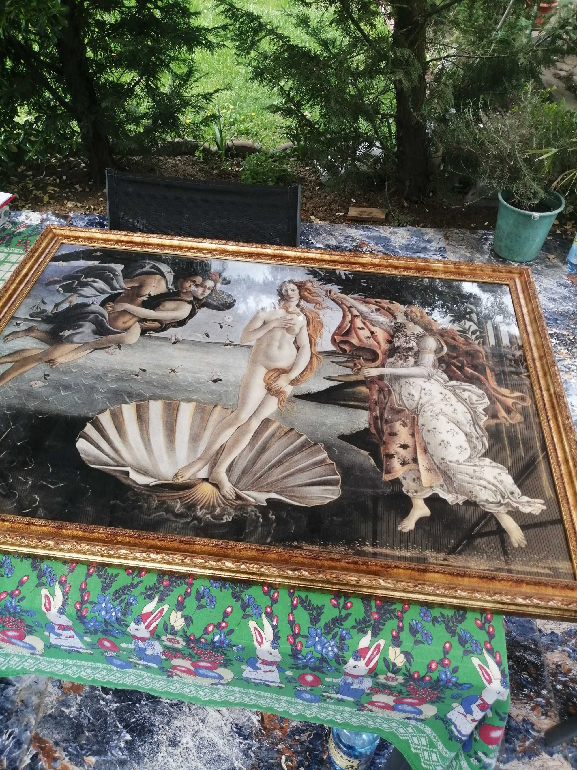 Tablou mare - Nasterea lui Venus, rama aurita vintage