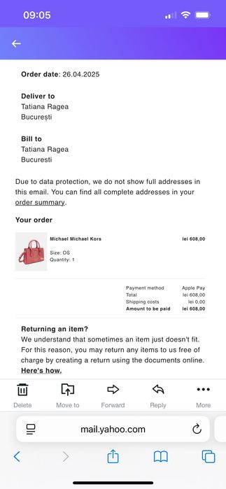 Michael Kors, Rose, impecabila, orginala noua cu eticheta.