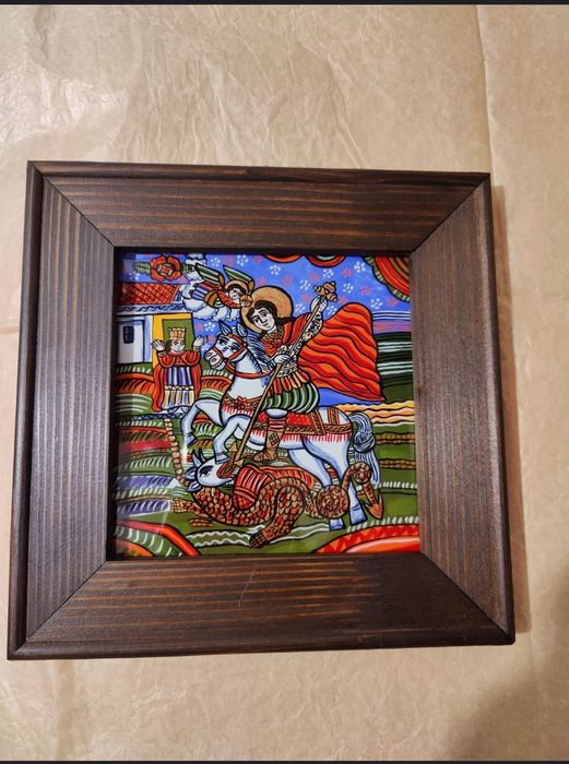 Icoană pe sticlă SF Gheorghe