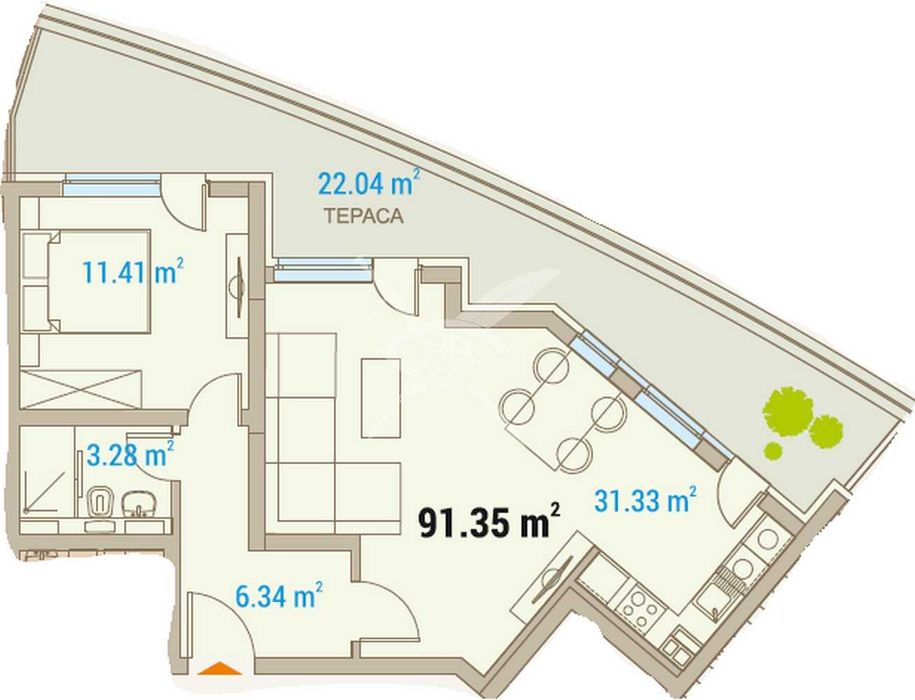 Продава се Двустаен апартамент в София, Кръстова вада - 105 кв.м за 1535 €/кв.м - Снимка #3