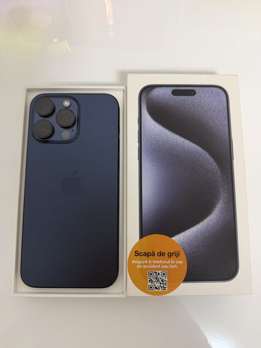 Iphone 15 Pro Max Deep blue 256 GB husa magsafe cadou