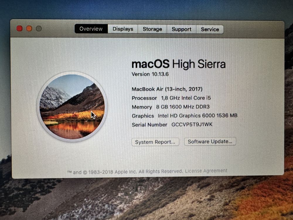 Macbook Air i5 2017 13”