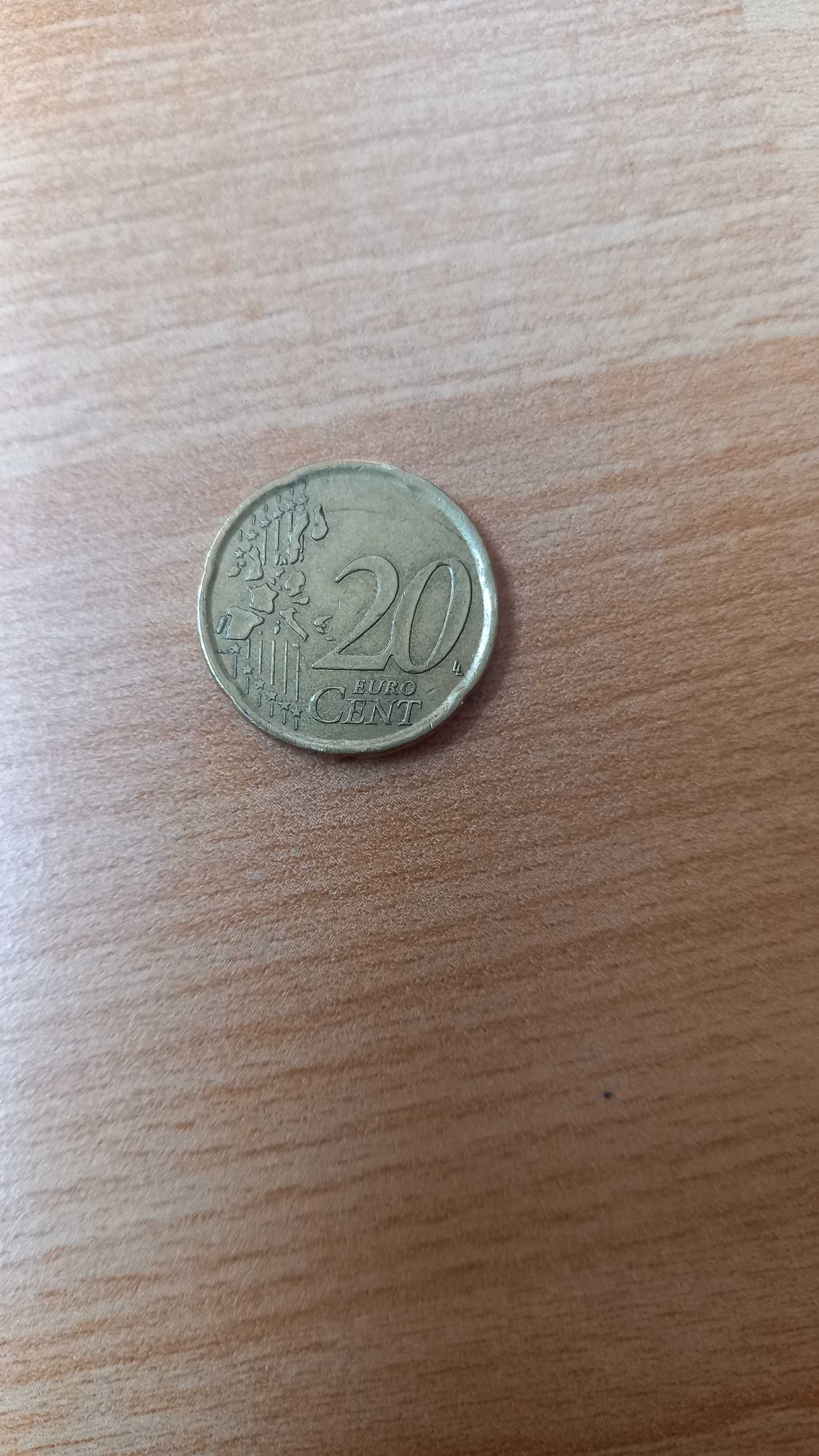 Vand moneda 20 centi Espana Cervances