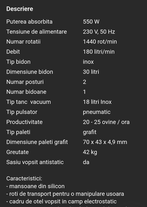 Mulgatoare capre,oi,vaci