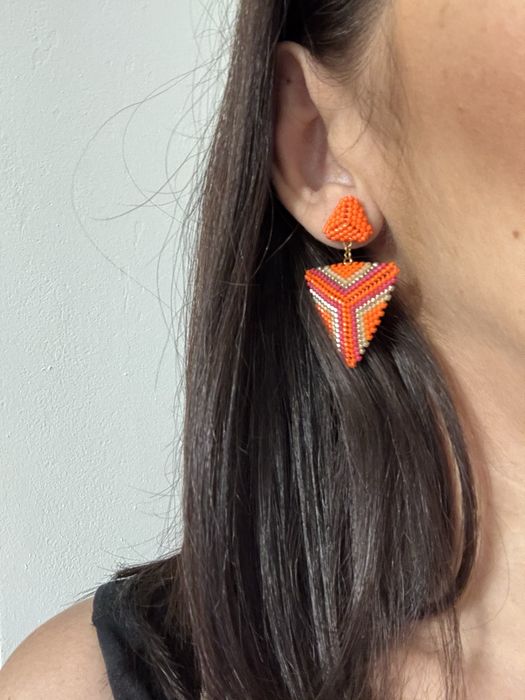 Cercei statement orange-gold