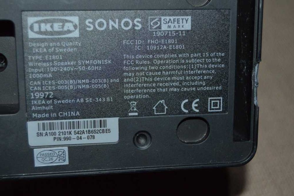 Boxa wireless Ikea Sonos Symfonisk wifi Airplay 2