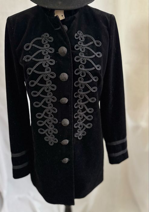 Sacou negru catifea