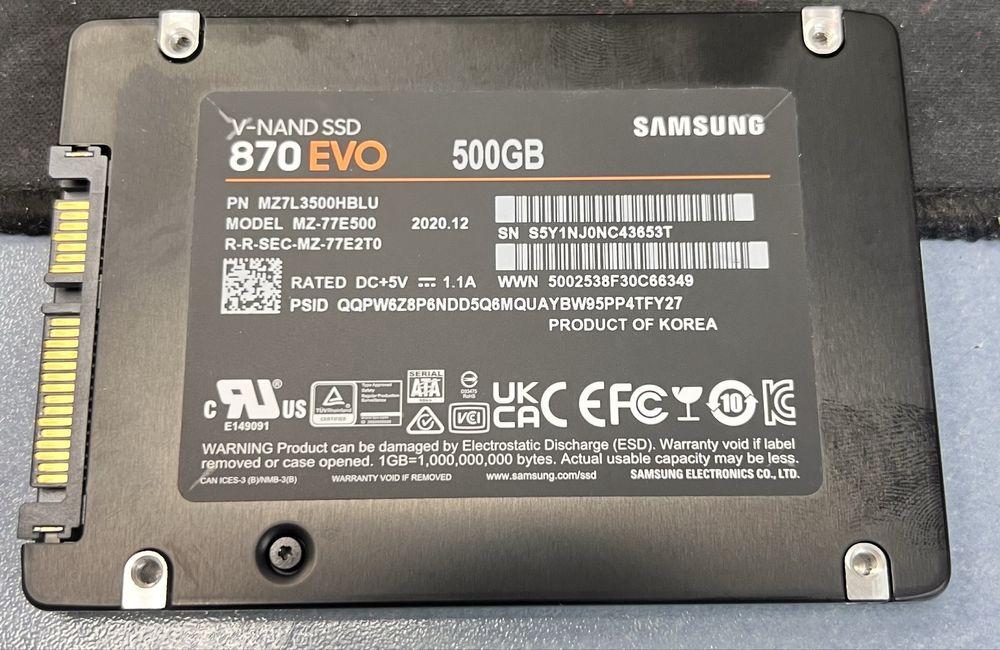 Samsung SSD 870 EVO 500gb