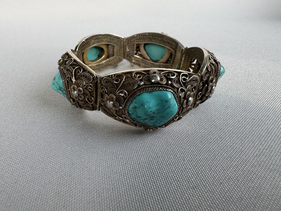 Bratara argint si turcoaz China Veche