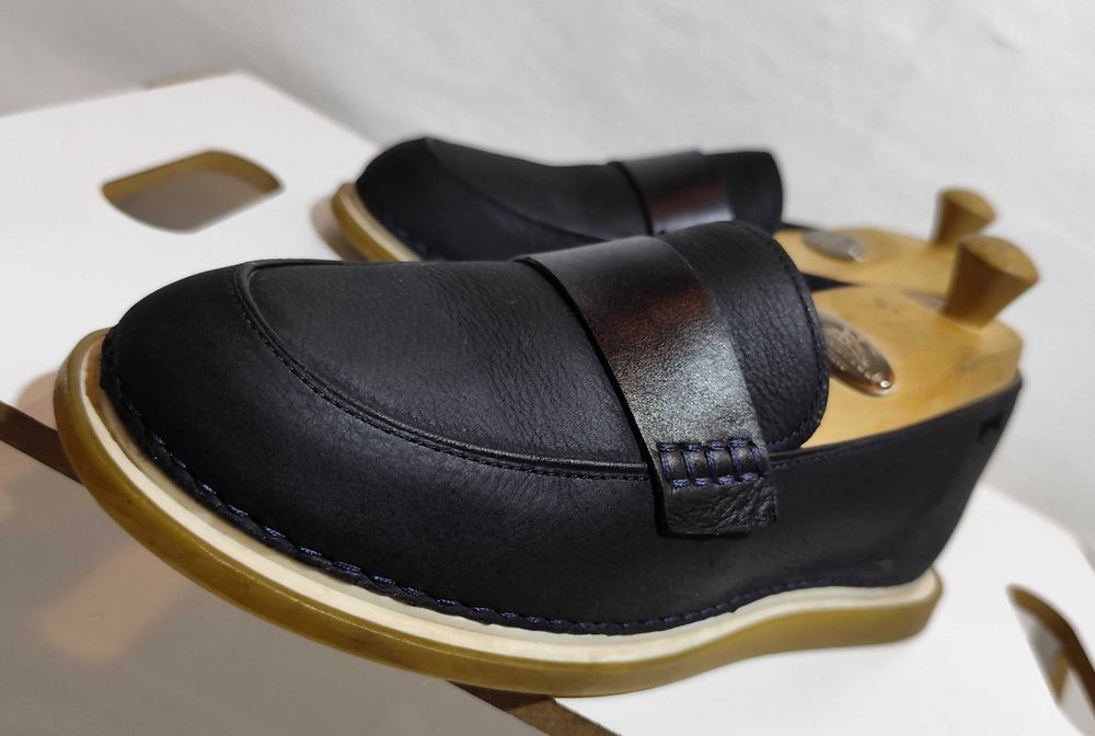 Pantofi loafer 38 38.5 slip on Camper Nixie piele naturala moale navy