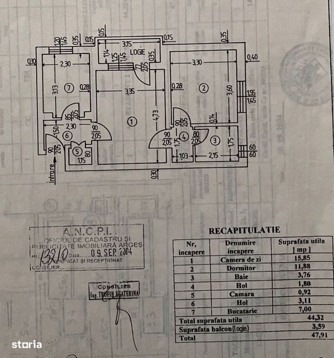 Vând apartament 2 camere  calea București langa piata