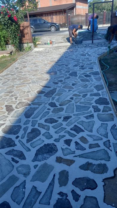 Gazon rulou natural & piatra naturală