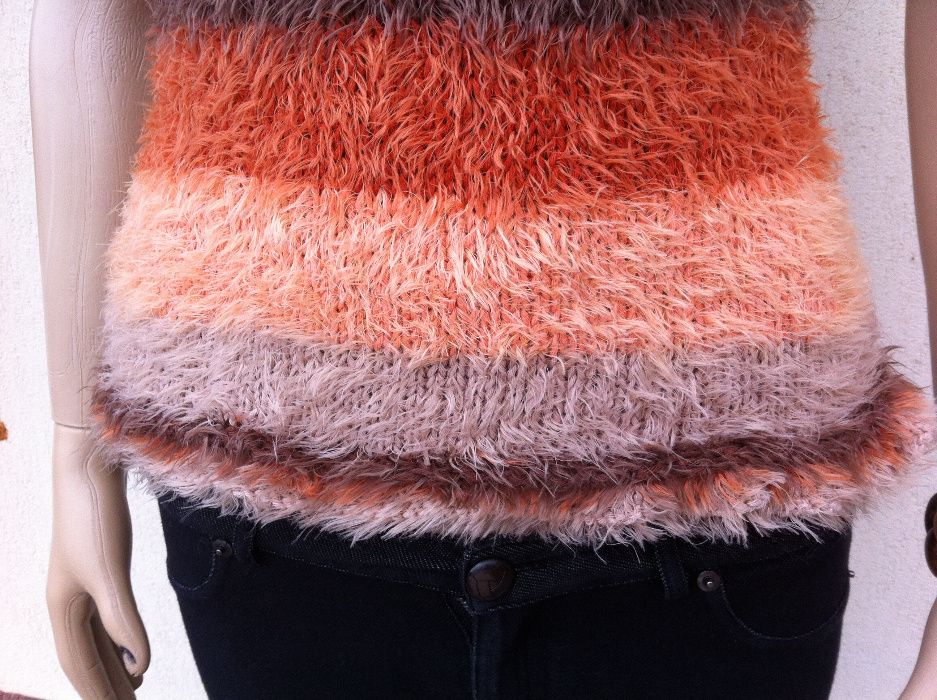 Bluza (top dama) fir efect (unicat handmade)