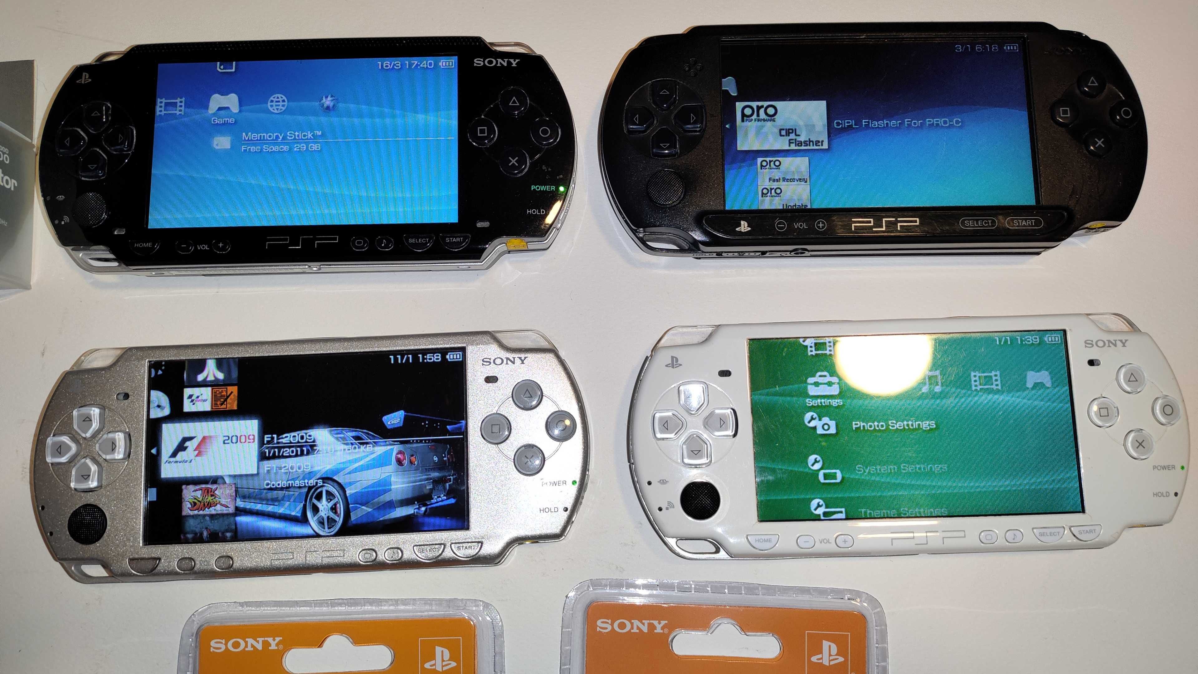 Psp street конзола Sony 2000, 1000, мемори карта игри псп хакната