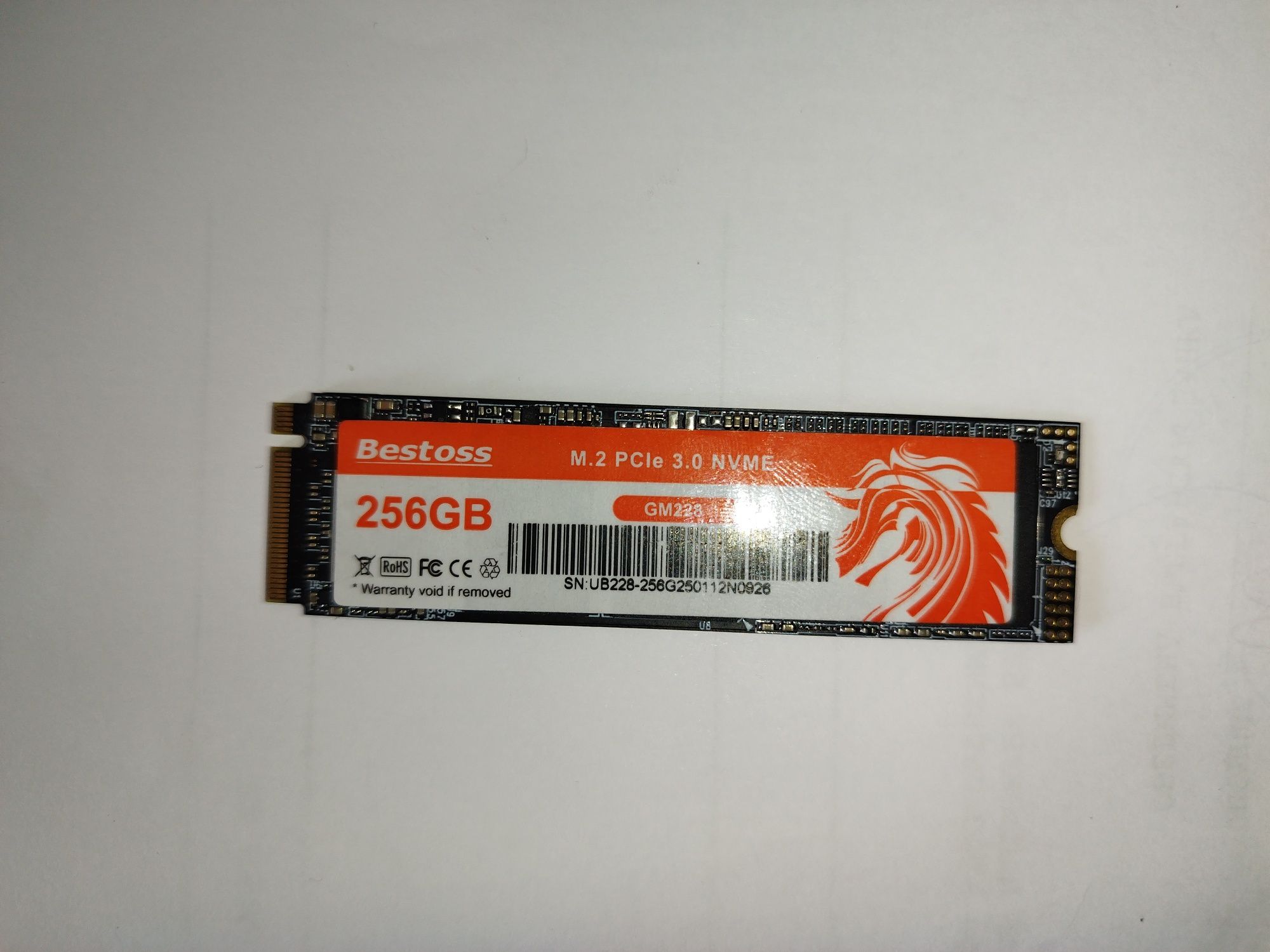PCIe 3.0 NVME SSD Bestoss 256GB - чисто ново