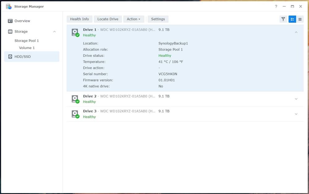 Synology DS918+ NAS сървър - 3x 10TB WD Gold
