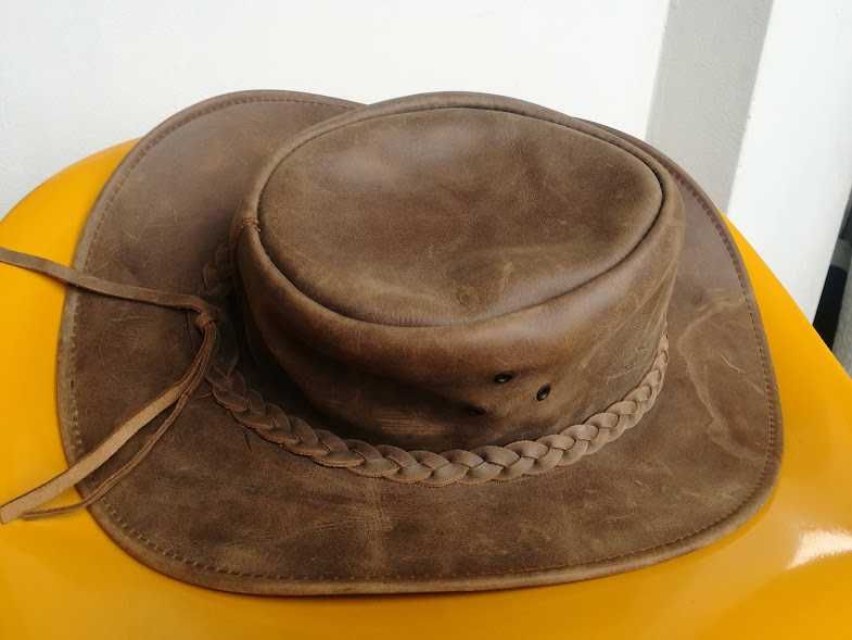 каубойска шапка дебела естествена кожа