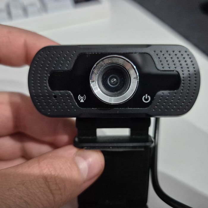 Camera web PC/Laptop cu microfon, Full HD, USB, Negru