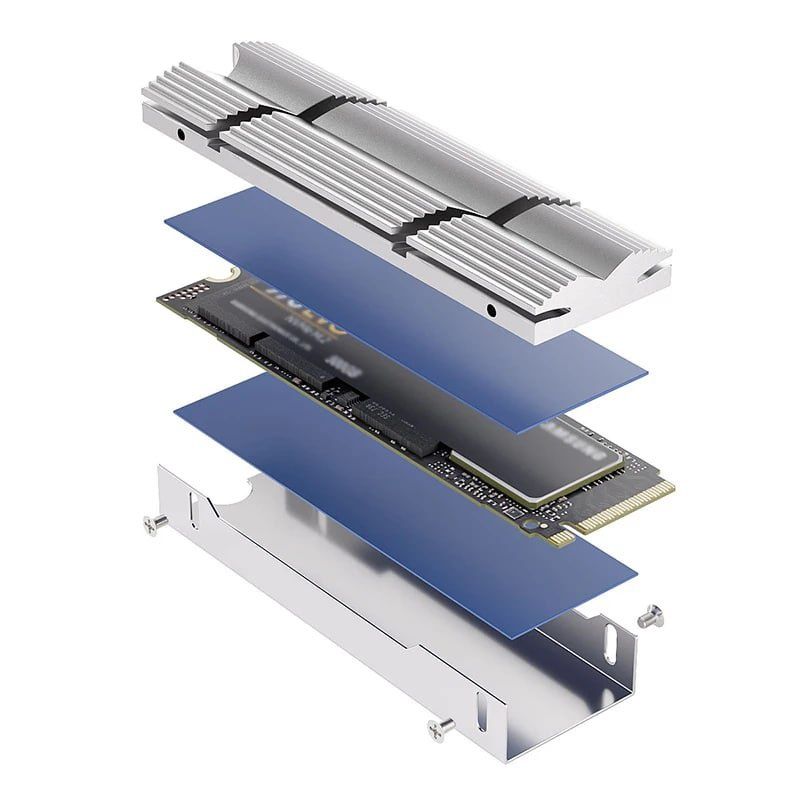 TEUCER M.2-9 NVMe Радиатор охлаждения алюминиевый, для SSD M2.
Цвет н