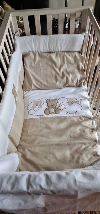 Pat CoSleeping Atasabil cu saltea inclusa si suport Antireflux Lemn