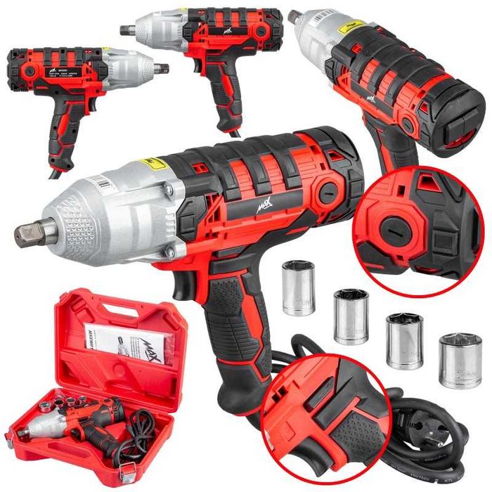 Pistol cheie masina cu impact electric 750Nm insurubat + chei (MXEW01)